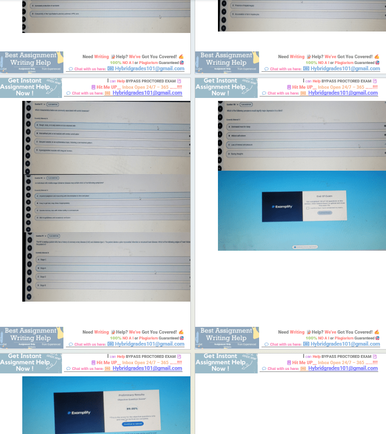NR507 Week 8 Final Exam Due 22th December 2025 Complete Actual Exam Questions 1- 100 NR-507 Advanced Pathophysiology NR 507 Midterm and Finals Examplify Online Proctored Exam - Your Assignment Handlers (Bypass_proctored_Exams)