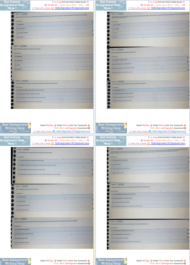 NR507 Week 8 Final Exam Due 22th December 2025 Complete Actual Exam Questions 1- 100 NR-507 Advanced Pathophysiology NR 507 Midterm and Finals Examplify Online Proctored Exam - Your Assignment Handlers (Bypass_proctored_Exams)
