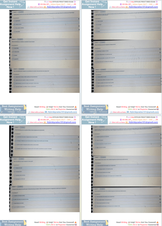 NR507 Week 8 Final Exam Due 22th December 2025 Complete Actual Exam Questions 1- 100 NR-507 Advanced Pathophysiology NR 507 Midterm and Finals Examplify Online Proctored Exam - Your Assignment Handlers (Bypass_proctored_Exams)