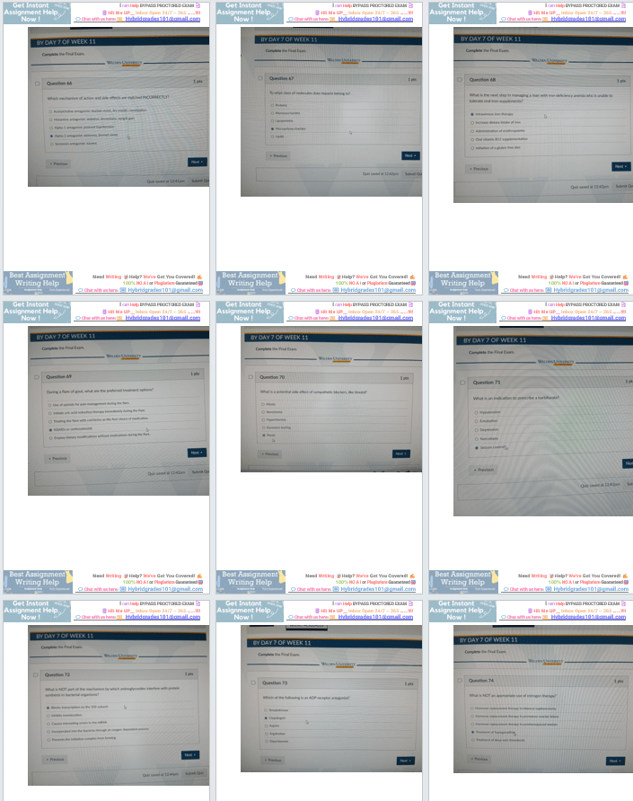 NURS6521 Week 11 Final Exam Review Complete Questions 1-101 Actual Online Exam NURS - 6521N Advanced Pharmacology Questions and Answers - Your Assignment Handlers (Bypass_proctored_Exams)