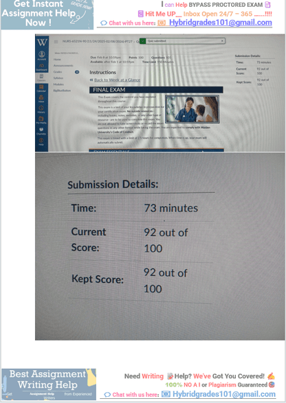 NURS6521 Week 11 Final Exam Review Complete Questions 1-101 Actual Online Exam NURS - 6521N Advanced Pharmacology Questions and Answers - Your Assignment Handlers (Bypass_proctored_Exams)
