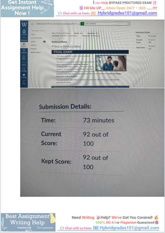 NURS6521 Week 11 Final Exam Review Complete Questions 1-101 Actual Online Exam NURS - 6521N Advanced Pharmacology Questions and Answers - Your Assignment Handlers (Bypass_proctored_Exams)