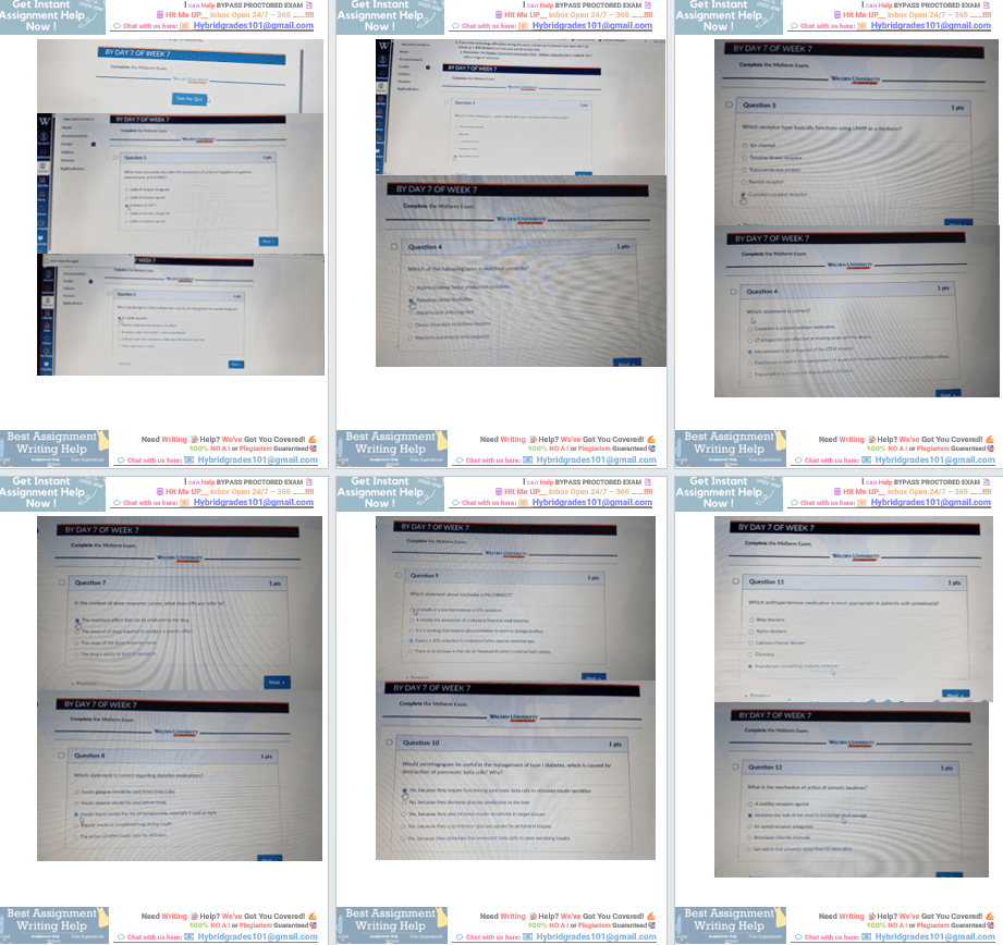NURS6521 Week 6 Midterm Exam Complete Questions 1-101 Actual Online Exam NURS 6521N, Advanced Pharmacology Exam Questions and Answers - Your Assignment Handlers (Bypass_proctored_Exams)
