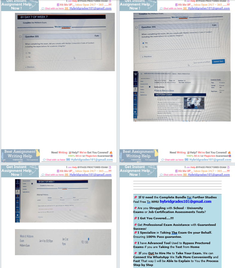 NURS6521 Week 6 Midterm Exam Complete Questions 1-101 Actual Online Exam NURS 6521N, Advanced Pharmacology Exam Questions and Answers - Your Assignment Handlers (Bypass_proctored_Exams)